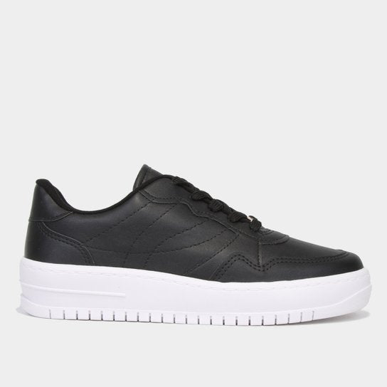 Tênis Vizzano Casual Feminino - Preto+Branco