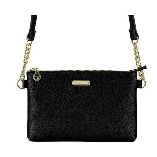 Bolsa Beira Rio Transversal Alça Corrente - Preto