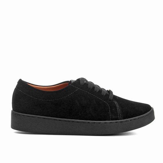 Tênis Vizzano Cano Baixo Camurça Feminino - Preto