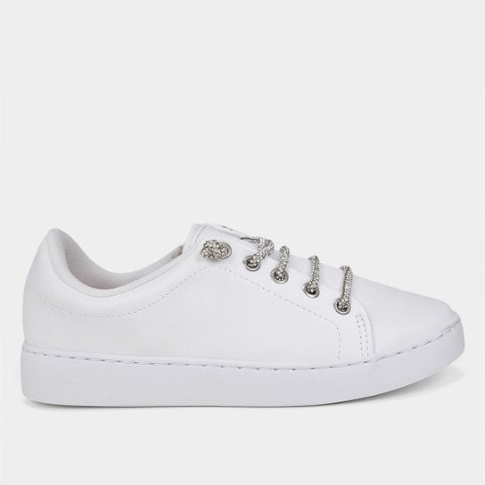 Tênis Vizzano Tira Pronta Strass Feminino - Branco
