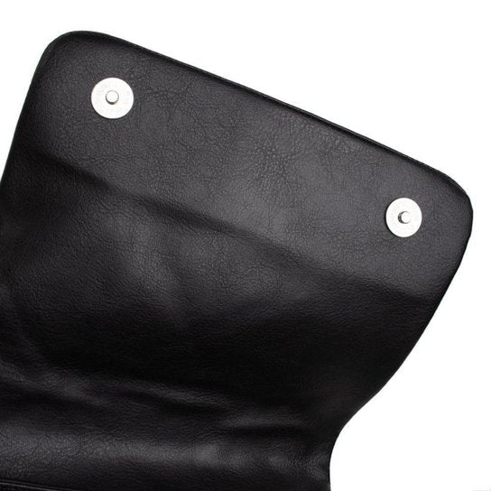 Bolsa Feminina Modare Transversal em Detalhes Geométricos Bege - Preto